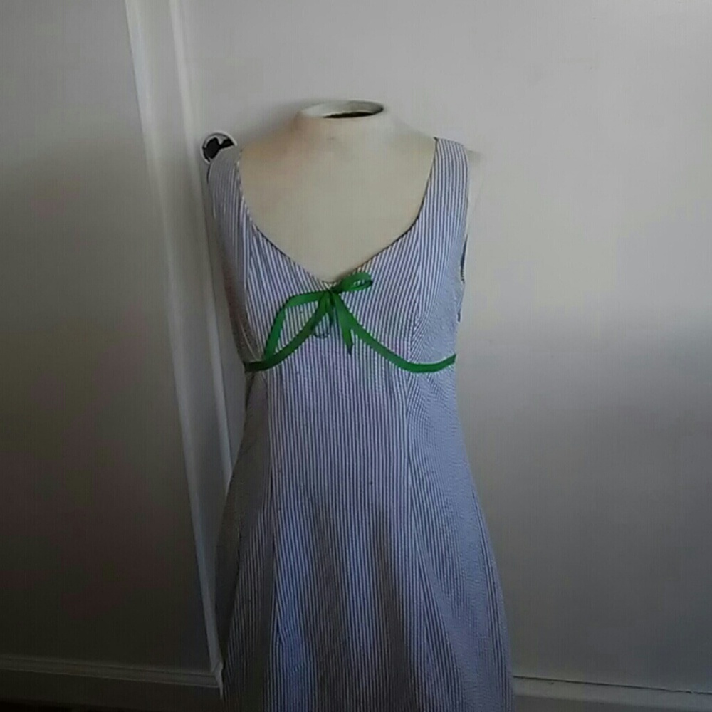 Cute Light Blue/White cotton summer dress.
